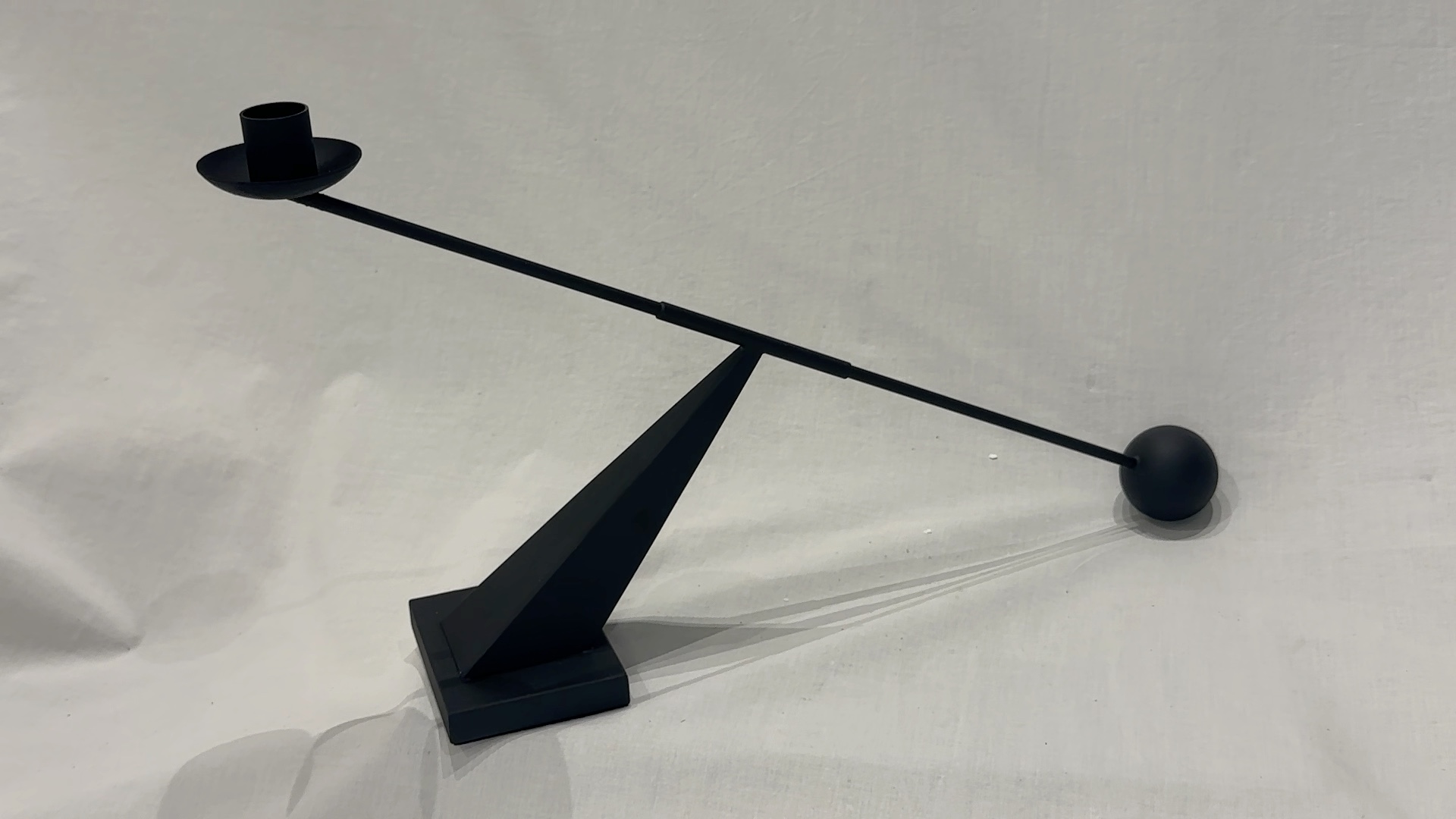 Bougeoire en métal - Noir - Petite taille