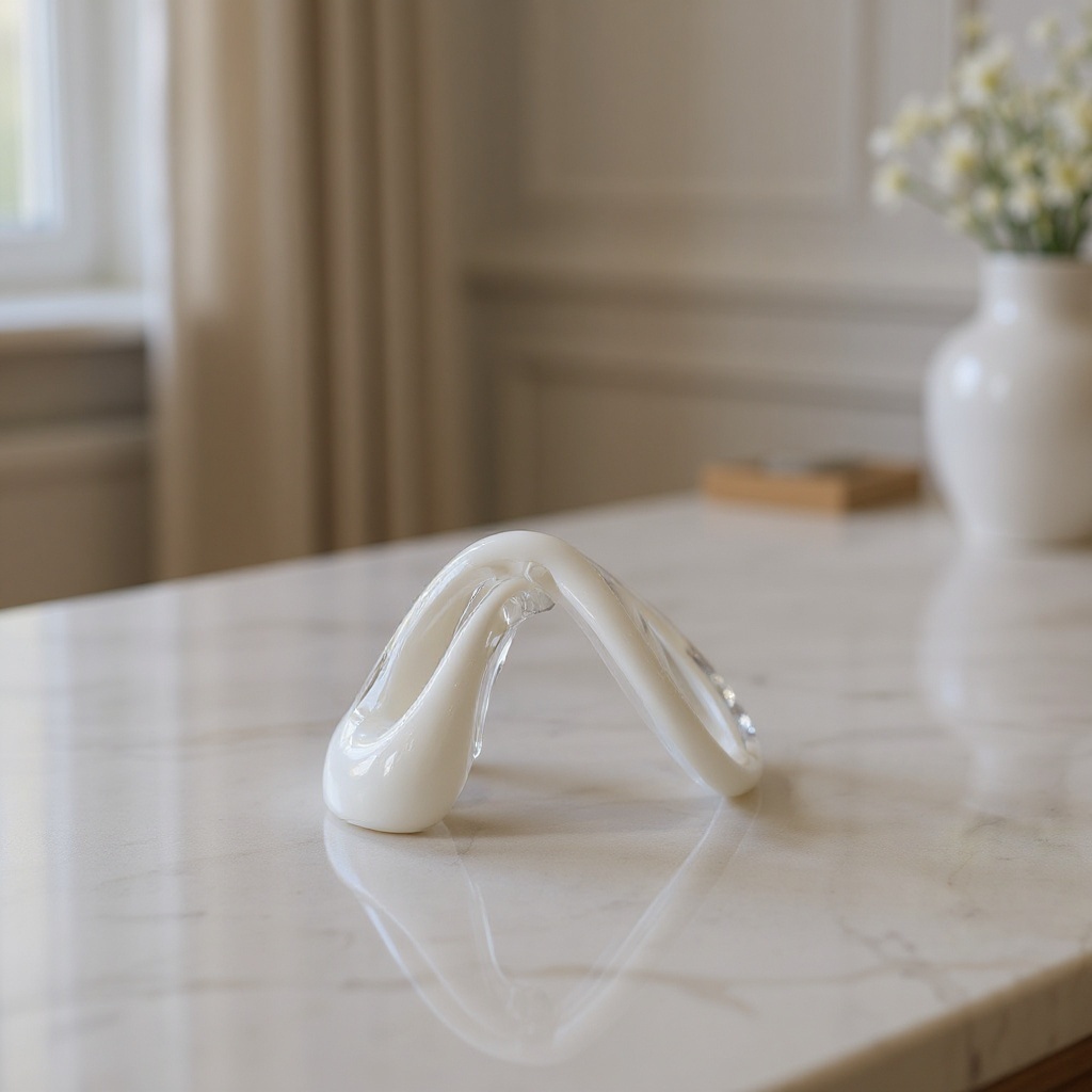 Décoration en verre blanc