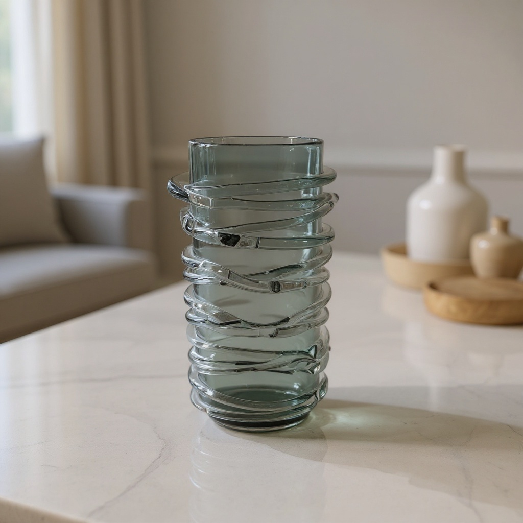 Vase en verre décoratif