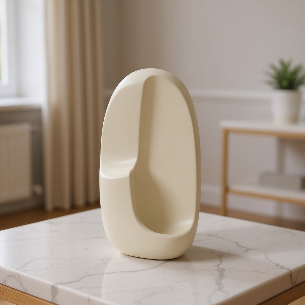 Sculpture en résine blanche