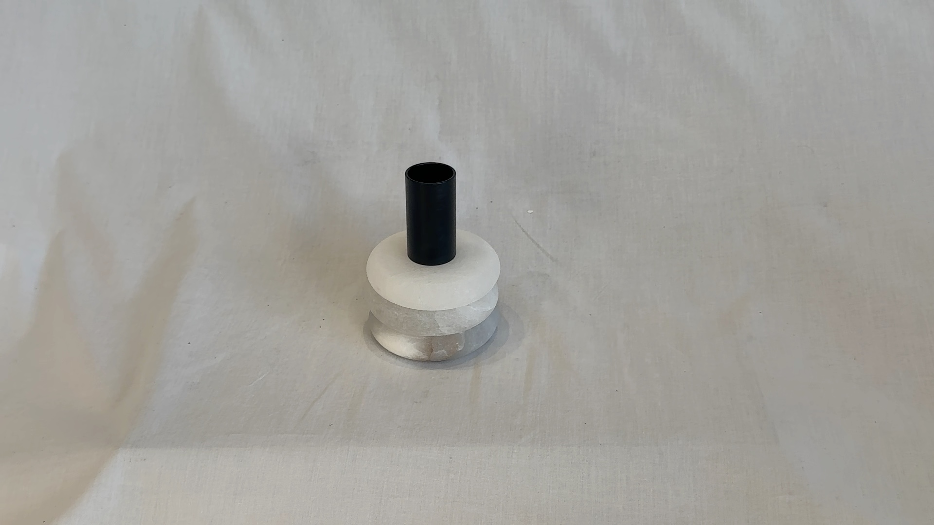 Bougeoire en marbre - 3 anneaux