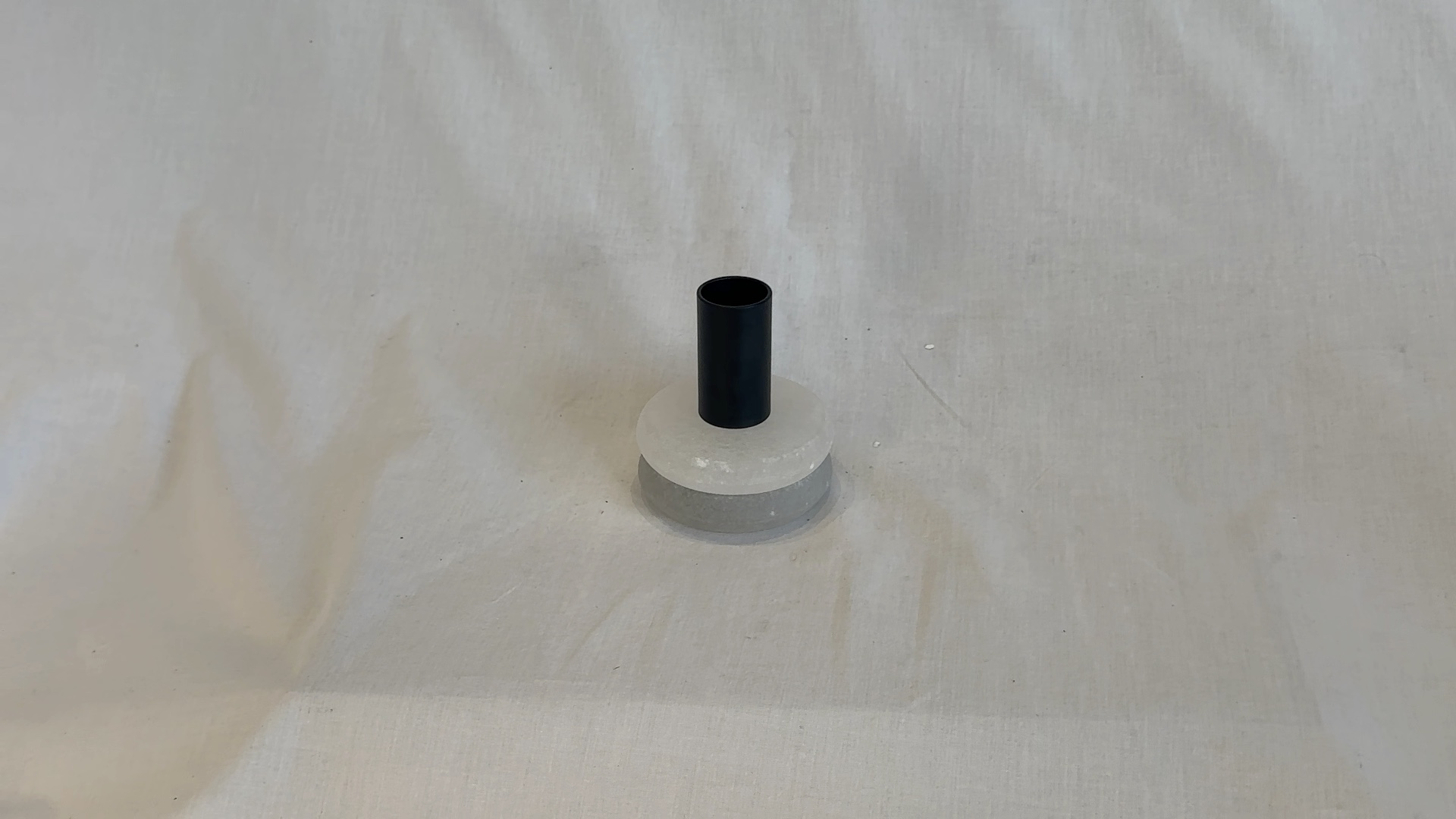 Bougeoire en marbre - 2 anneaux