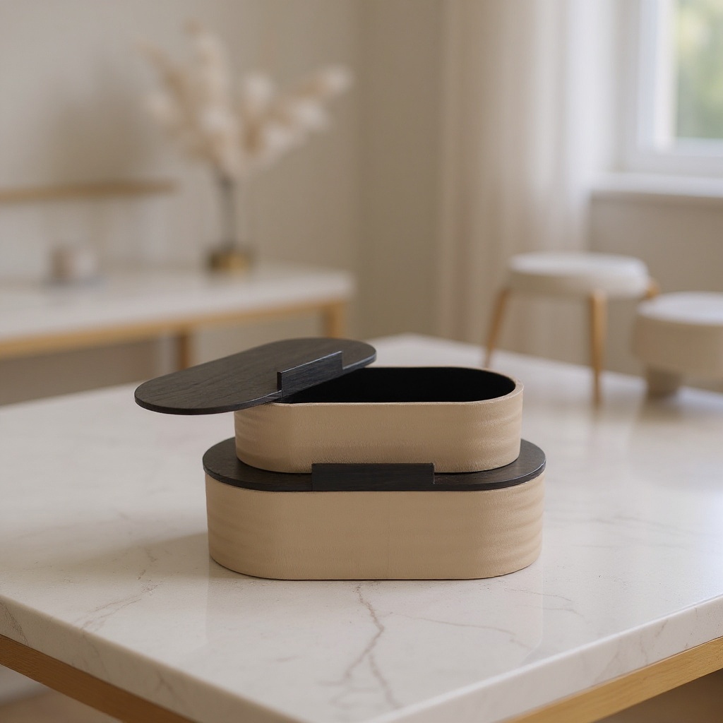 Set boîtes de rangement en bois