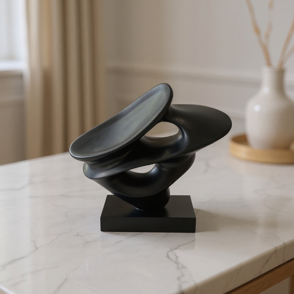 Sculpture en résine - Noire