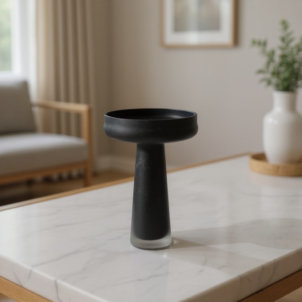 Vase gris foncé froid mat