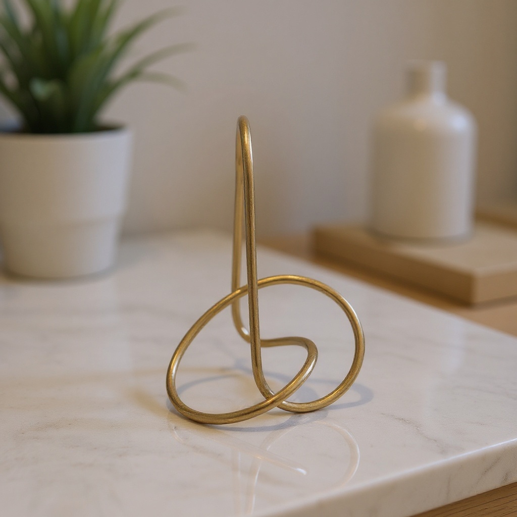 Sculpture en métal - Dorée