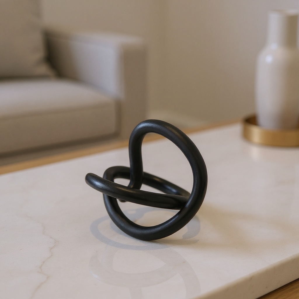 Sculpture en résine noire