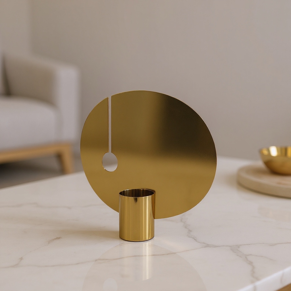 Sculpture en métal doré