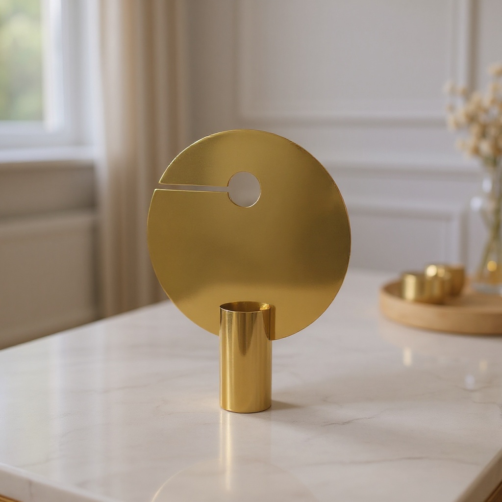 Sculpture en métal doré - Grand modèle