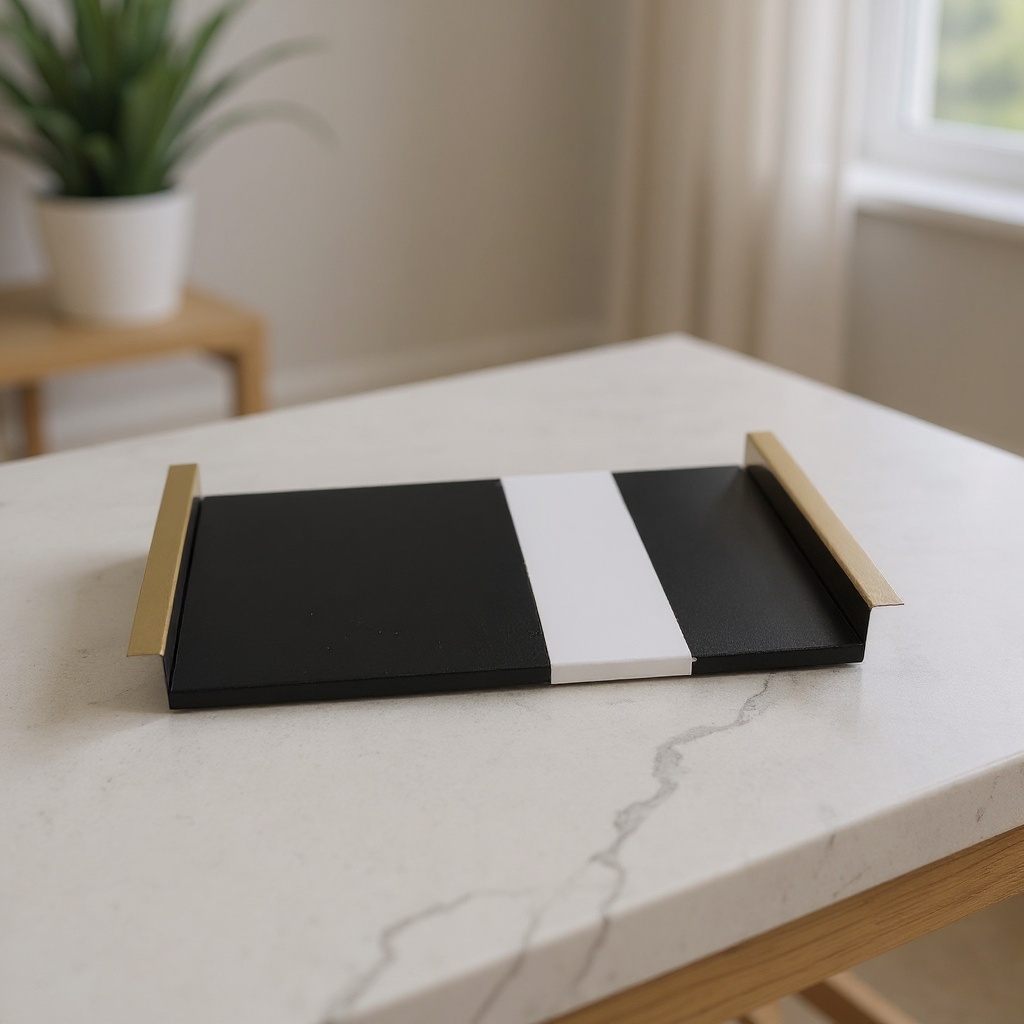 Plateau en simili cuir