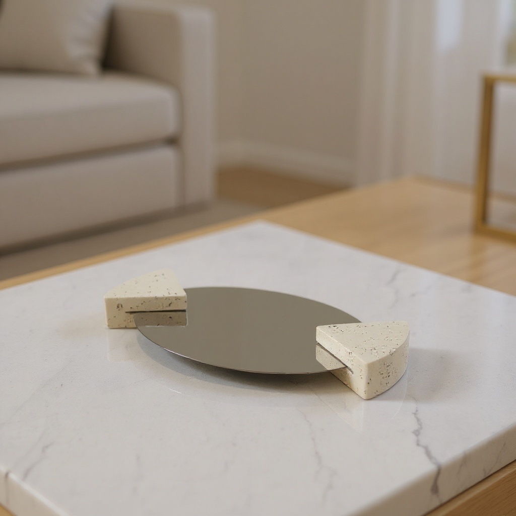 Plateau en résine et inox