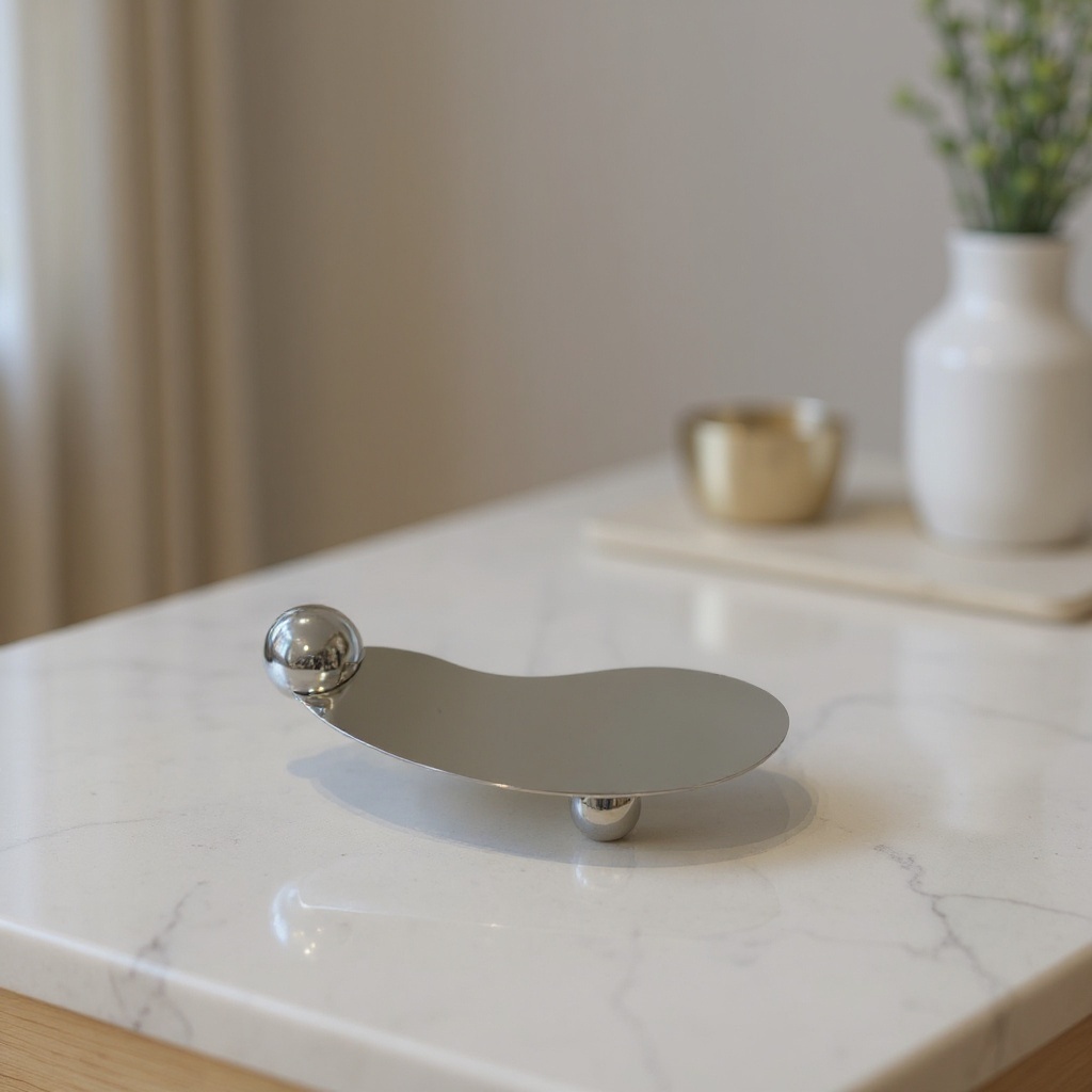 Plateau en inox - Forme haricot