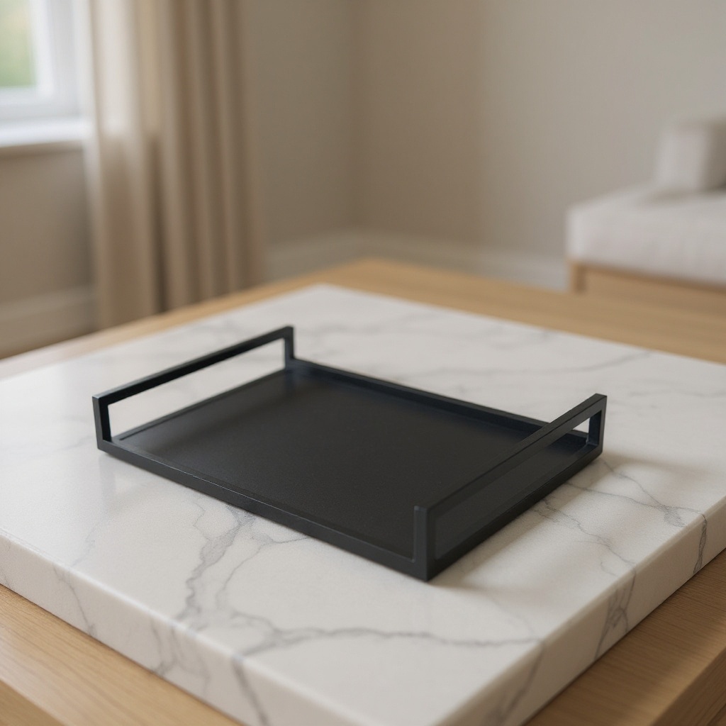 Plateau en métal noir