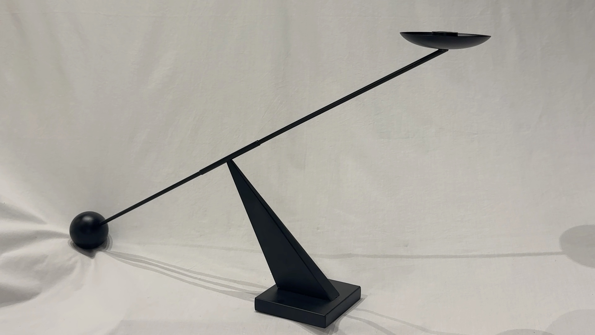 Bougeoire en métal - Noir - Grande taille