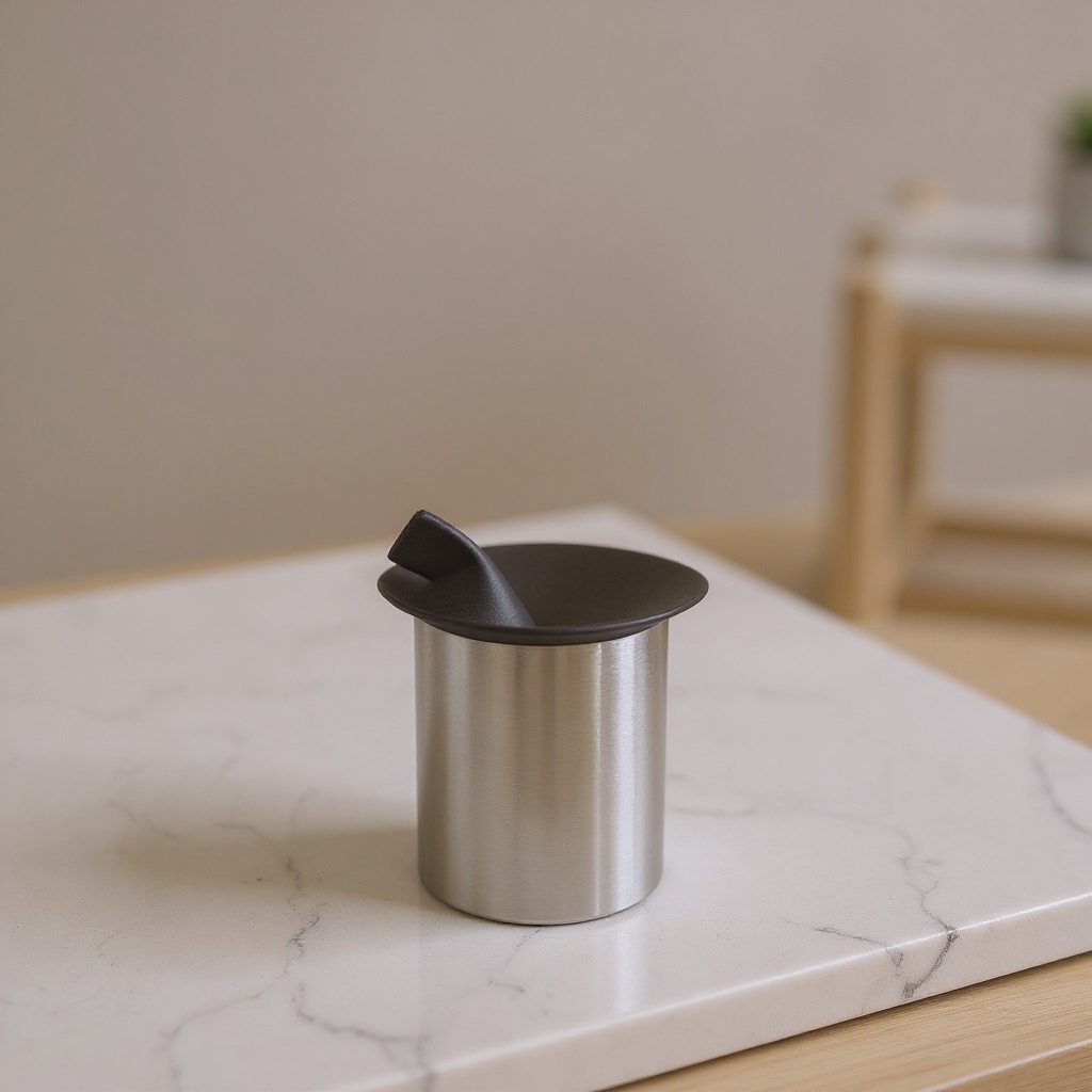 Boîte en inox et cuir