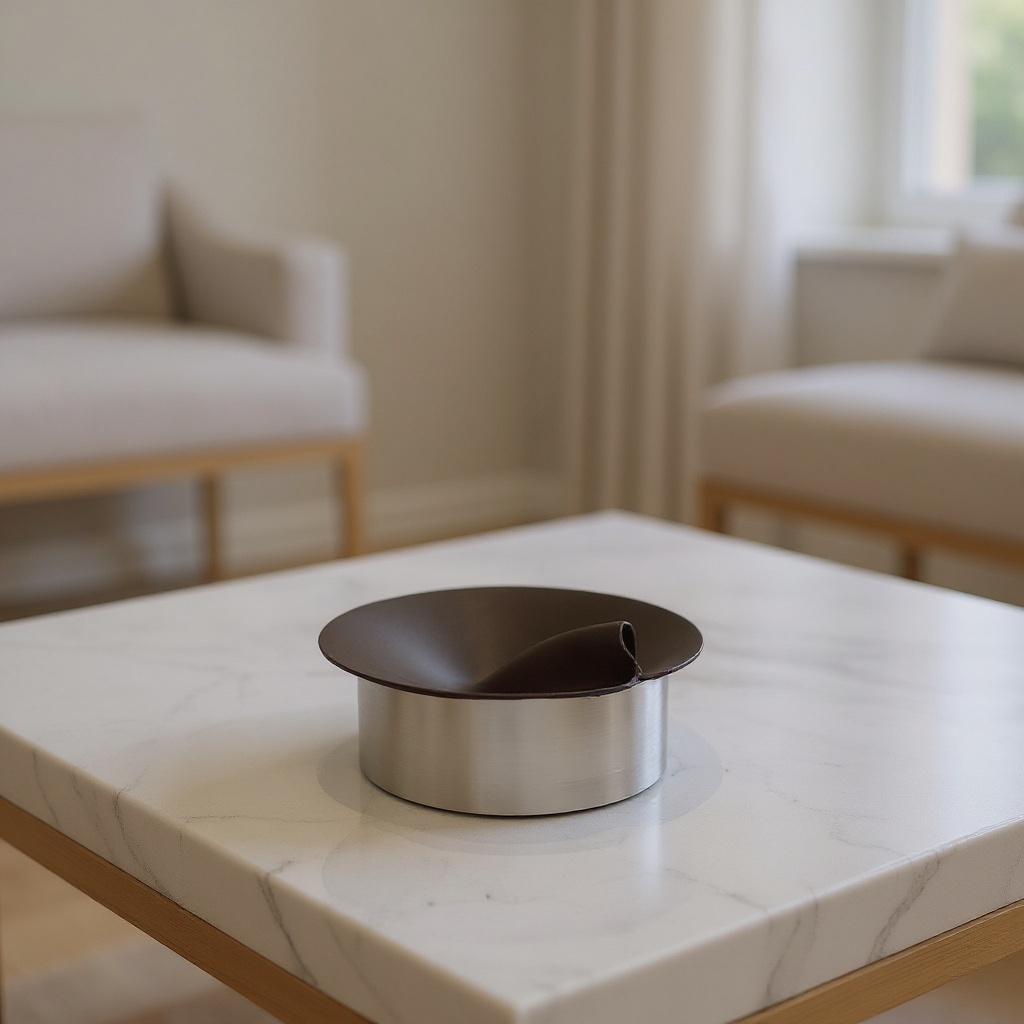 Boîte en inox et cuir bordeaux