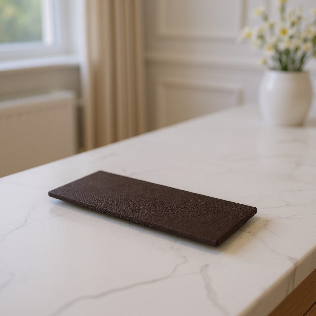 Plateau en cuir avec pied en inox