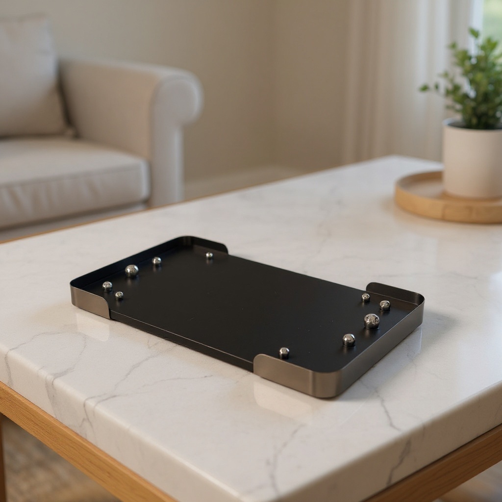 Plateau serti de boules en acier inoxydable