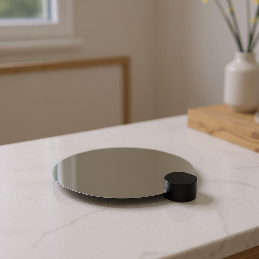 Plateau en inox et bois