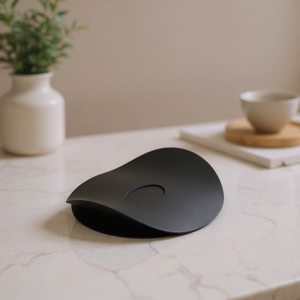 Plateau en métal rond